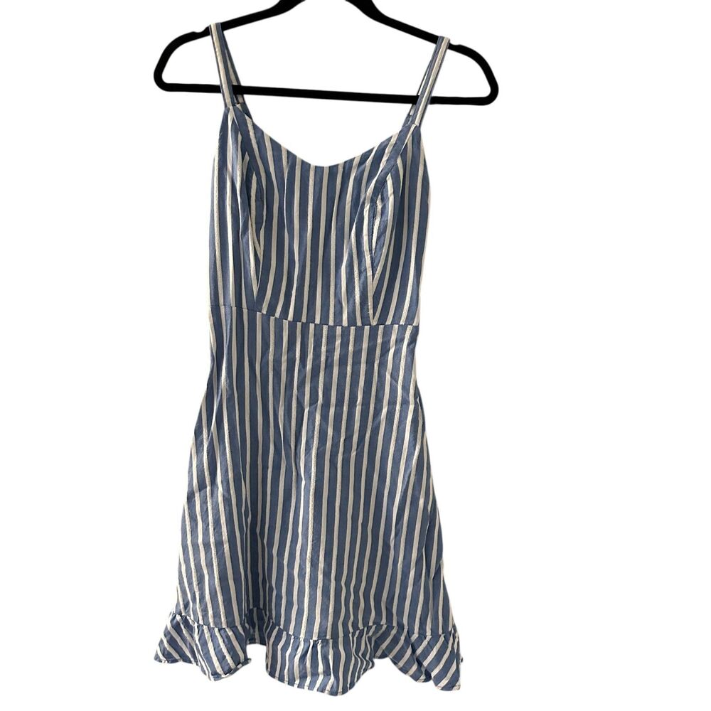 Old Navy Blue and White Striped Short V-Neck Tank Sun Dress Size XS - Picture 1 of 7